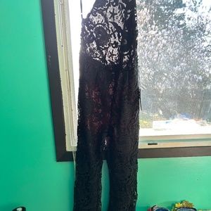 Stone cold fox black lace jumpsuit